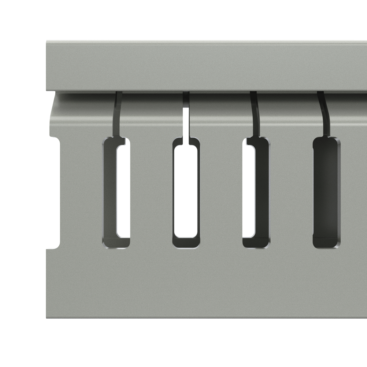 25mm x 40mm Cable Wiring Duct with Narrow Finger spacing and Removable Duct Cover, 2-meter long
