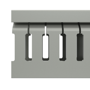 25mm x 40mm Cable Wiring Duct with Narrow Finger spacing and Removable Duct Cover, 2-meter long