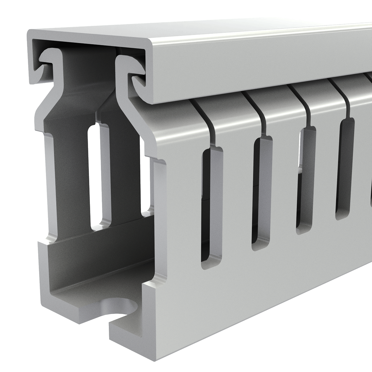 25mm x 40mm Cable Wiring Duct with Narrow Finger spacing and Removable Duct Cover, 2-meter long