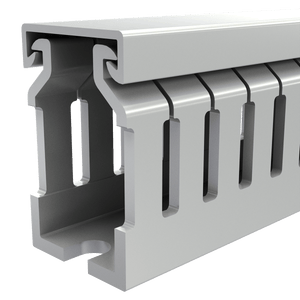 25mm x 40mm Cable Wiring Duct with Narrow Finger spacing and Removable Duct Cover, 2-meter long