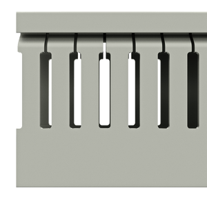 25mm x 60mm Cable Wiring Duct with Narrow Finger spacing and Removable Duct Cover, 2-meter long