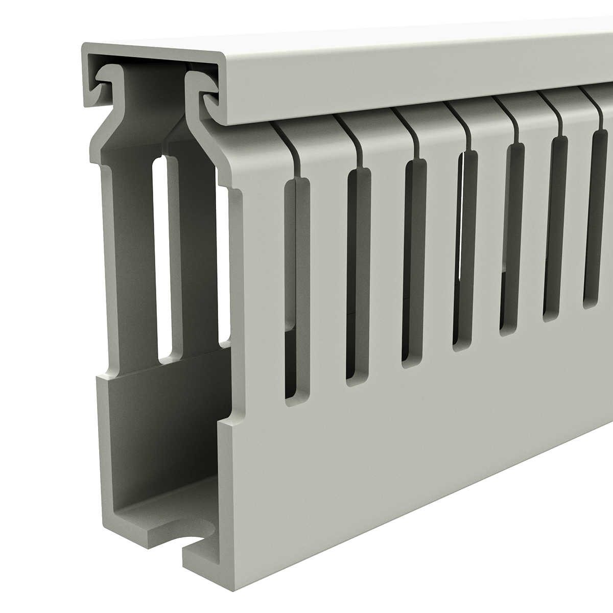 25mm x 60mm Cable Wiring Duct with Narrow Finger spacing and Removable Duct Cover, 2-meter long