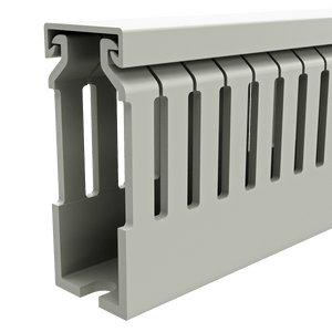 25mm x 60mm Cable Wiring Duct with Narrow Finger spacing and Removable Duct Cover, 2-meter long