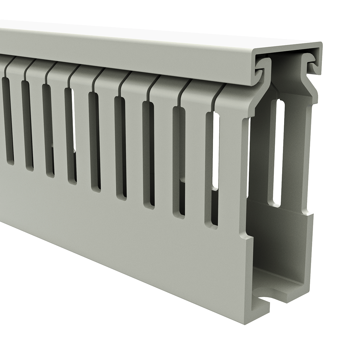 25mm x 60mm Cable Wiring Duct with Narrow Finger spacing and Removable Duct Cover, 2-meter long