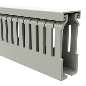 25mm x 60mm Cable Wiring Duct with Narrow Finger spacing and Removable Duct Cover, 2-meter long