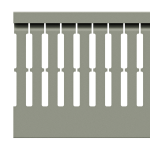 25mm x 80mm Cable Wiring Duct with Narrow Finger spacing and Removable Duct Cover, 2-meter long