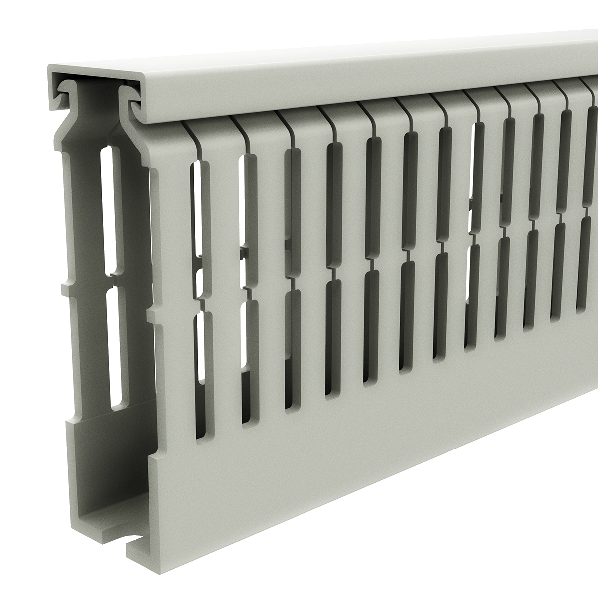 25mm x 80mm Cable Wiring Duct with Narrow Finger spacing and Removable Duct Cover, 2-meter long