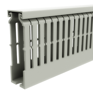 25mm x 80mm Cable Wiring Duct with Narrow Finger spacing and Removable Duct Cover, 2-meter long