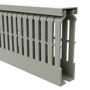 25mm x 80mm Cable Wiring Duct with Narrow Finger spacing and Removable Duct Cover, 2-meter long