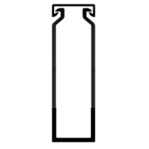 25mm x 80mm Cable Wiring Duct with Narrow Finger spacing and Removable Duct Cover, 2-meter long