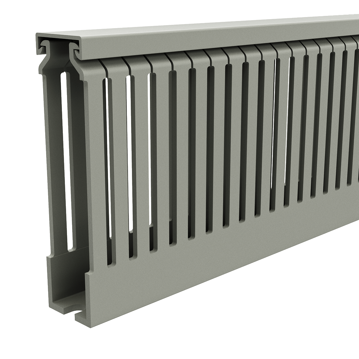 25mm x 100mm Cable Wiring Duct with Narrow Finger spacing and Removable Duct Cover, 2-meter long