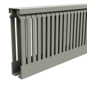 25mm x 100mm Cable Wiring Duct with Narrow Finger spacing and Removable Duct Cover, 2-meter long