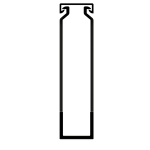 25mm x 100mm Cable Wiring Duct with Narrow Finger spacing and Removable Duct Cover, 2-meter long