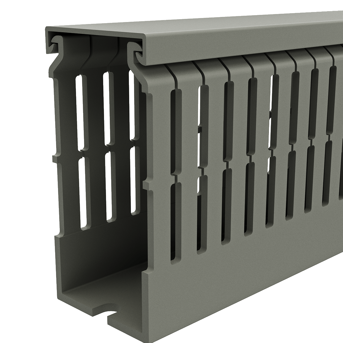 40mm x 80mm Cable Wiring Duct with Narrow Finger spacing and Removable Duct Cover, 2-meter long