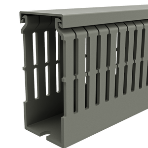 40mm x 80mm Cable Wiring Duct with Narrow Finger spacing and Removable Duct Cover, 2-meter long