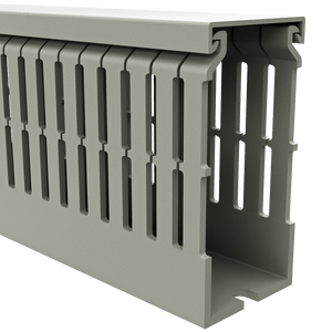40mm x 80mm Cable Wiring Duct with Narrow Finger spacing and Removable Duct Cover, 2-meter long