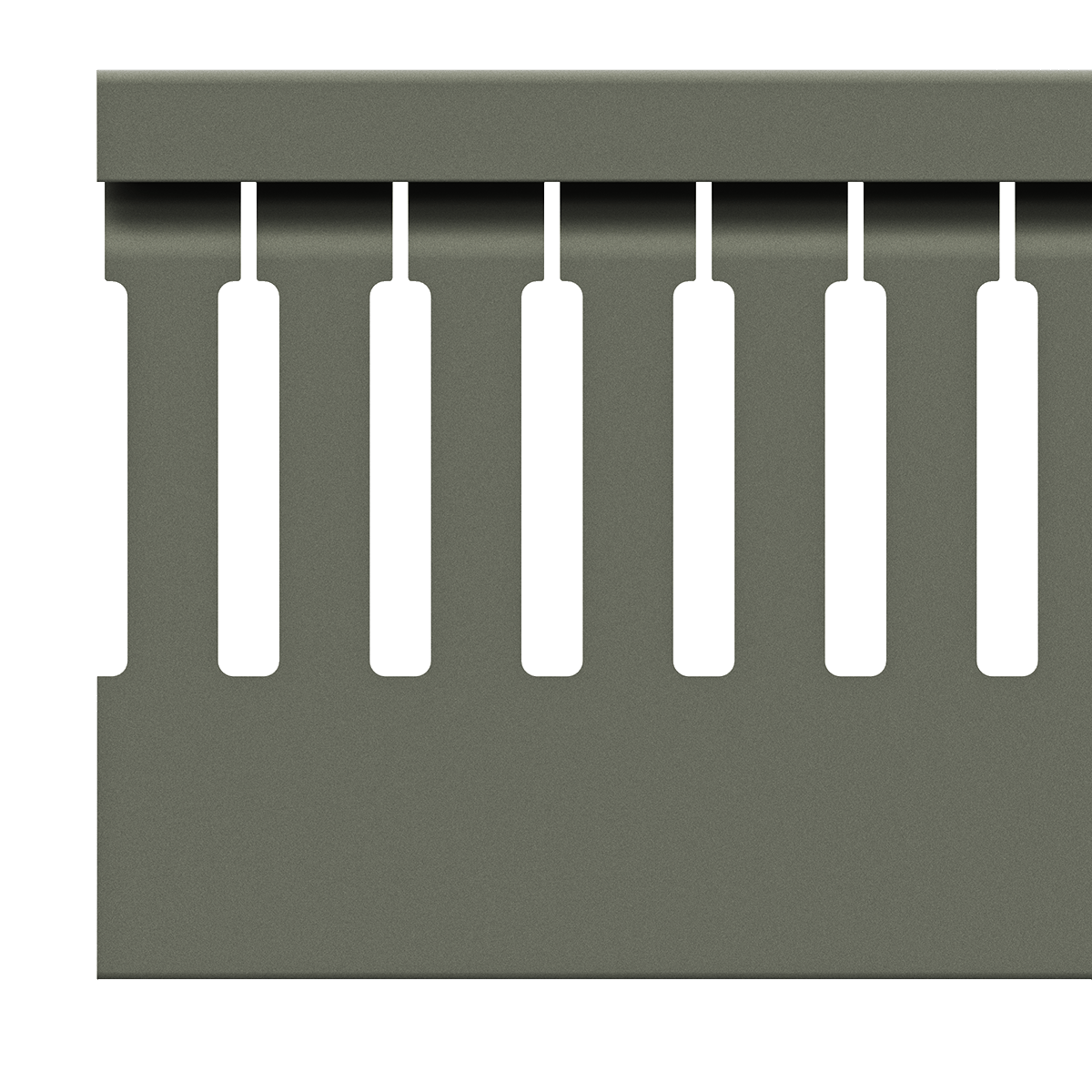 60mm x 60mm Cable Wiring Duct with Narrow Finger spacing and Removable Duct Cover, 2-meter long