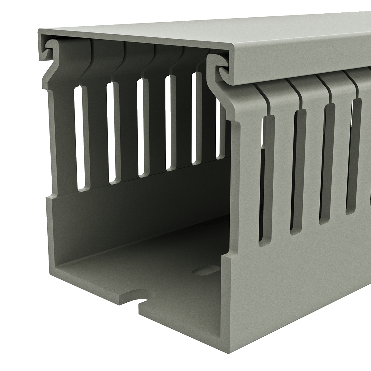 60mm x 60mm Cable Wiring Duct with Narrow Finger spacing and Removable Duct Cover, 2-meter long