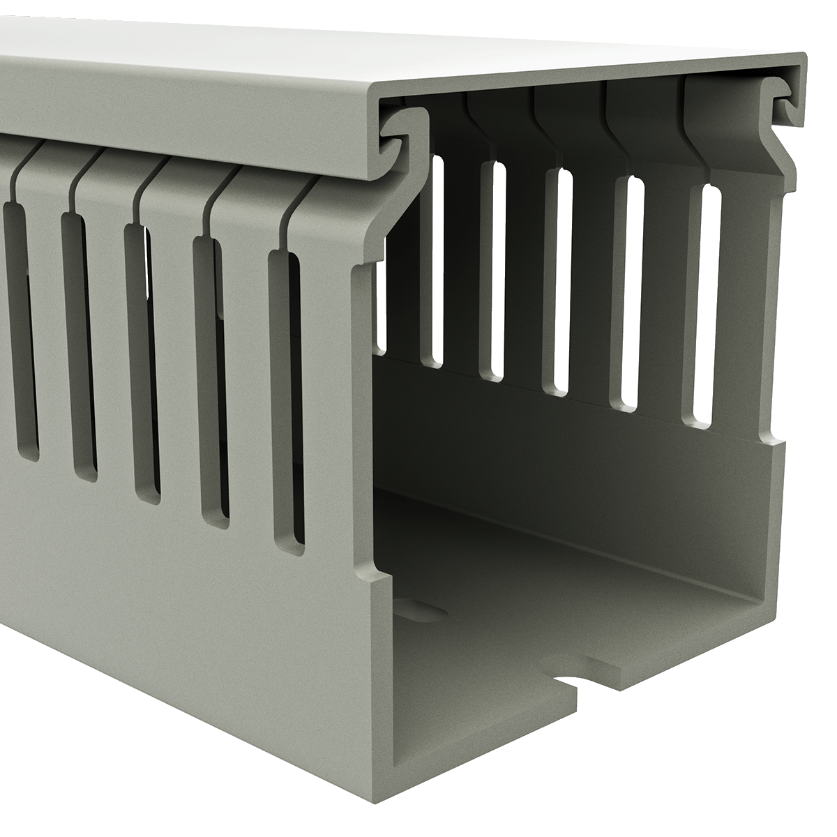 60mm x 60mm Cable Wiring Duct with Narrow Finger spacing and Removable Duct Cover, 2-meter long