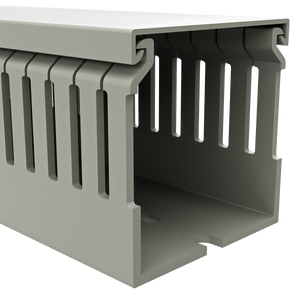 60mm x 60mm Cable Wiring Duct with Narrow Finger spacing and Removable Duct Cover, 2-meter long
