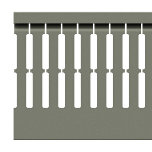 60mm x 80mm Cable Wiring Duct with Narrow Finger spacing and Removable Duct Cover, 2-meter long