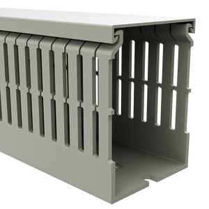 60mm x 80mm Cable Wiring Duct with Narrow Finger spacing and Removable Duct Cover, 2-meter long
