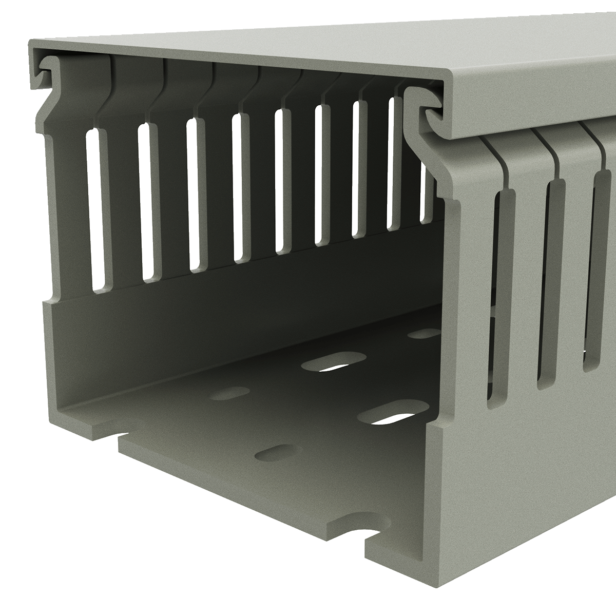80mm x 60mm Cable Wiring Duct with Narrow Finger spacing and Removable Duct Cover, 2-meter long