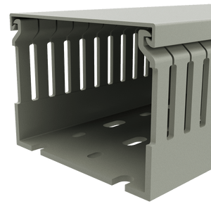80mm x 60mm Cable Wiring Duct with Narrow Finger spacing and Removable Duct Cover, 2-meter long