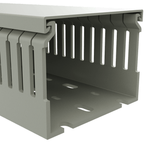 80mm x 60mm Cable Wiring Duct with Narrow Finger spacing and Removable Duct Cover, 2-meter long