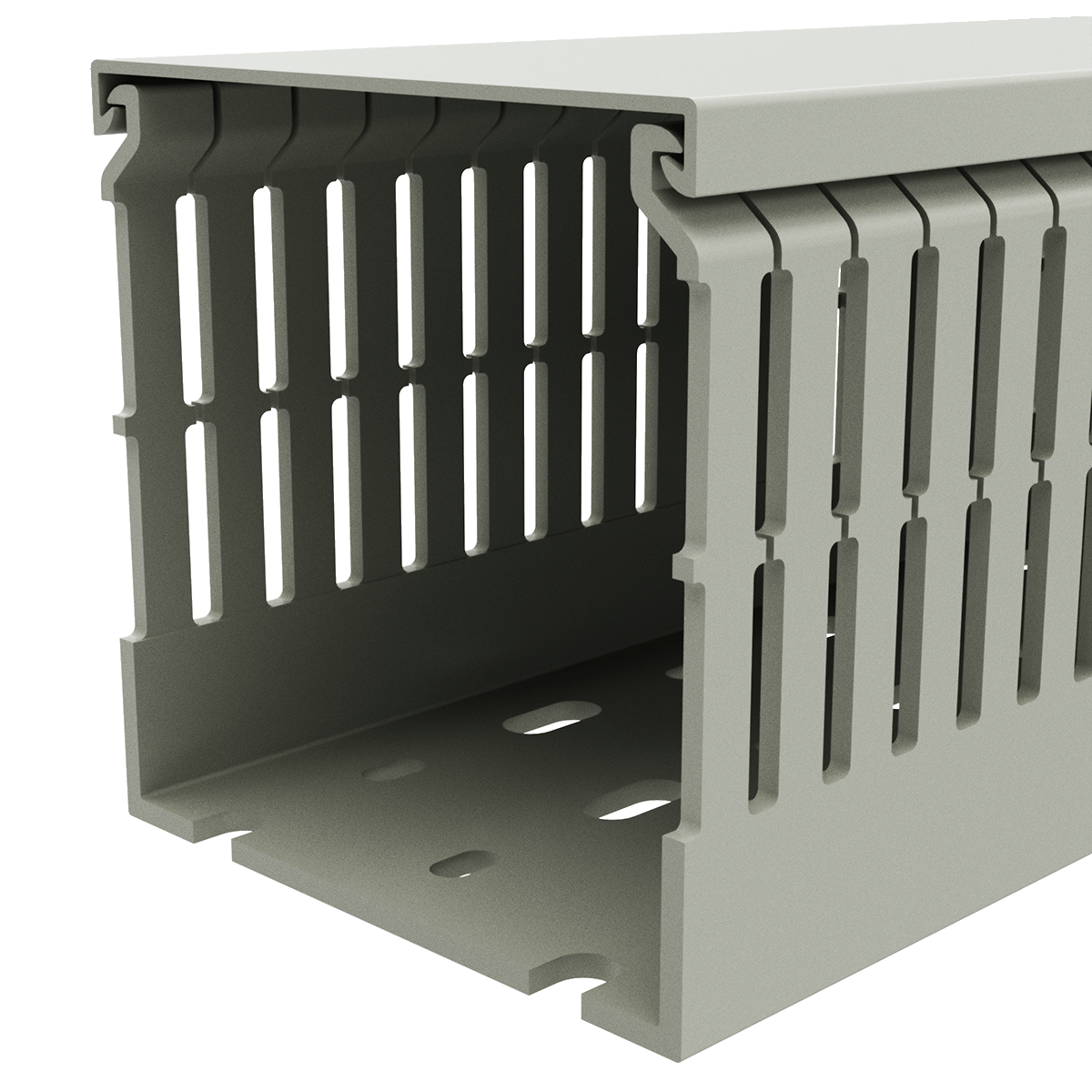80mm x 80mm Cable Wiring Duct with Narrow Finger spacing and Removable Duct Cover, 2-meter long