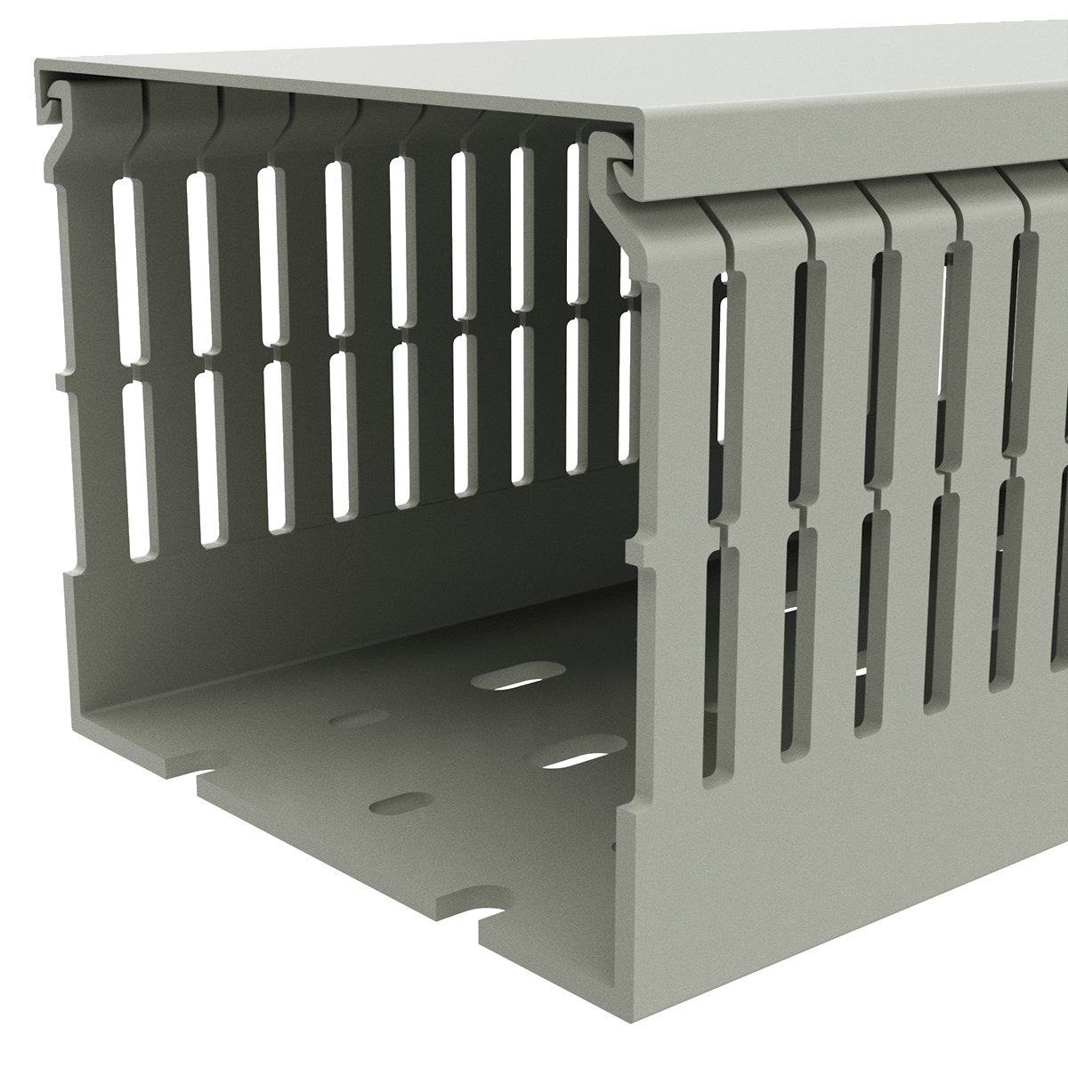 100mm x 80mm Cable Wiring Duct with Narrow Finger spacing and Removable Duct Cover, 2-meter long