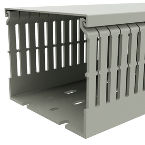 100mm x 80mm Cable Wiring Duct with Narrow Finger spacing and Removable Duct Cover, 2-meter long