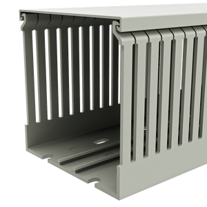100mm x 100mm Cable Wiring Duct with Narrow Finger spacing and Removable Duct Cover, 2-meter long