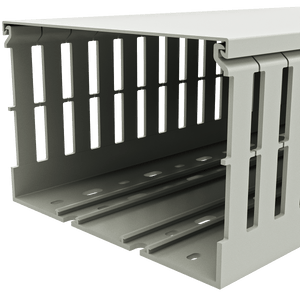 150mm x 100mm Cable Wiring Duct with Narrow Finger spacing and Removable Duct Cover, 2-meter long
