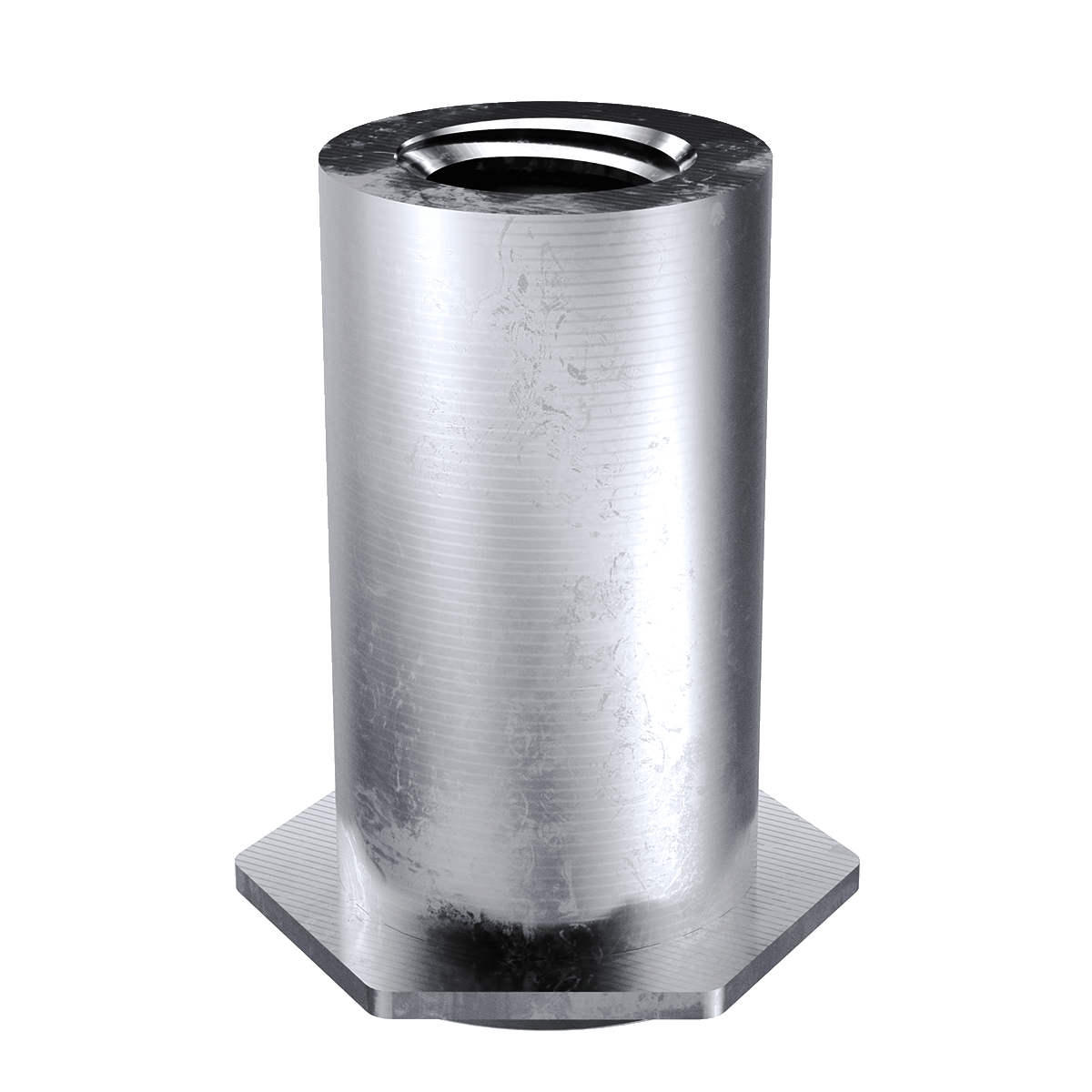 Self-Clinching Standoff, Concealed Head, 300 Series Stainless Steel, Passivated, 4-40 x 0.750, Sheet Thick.: 0.093, 100 Pack