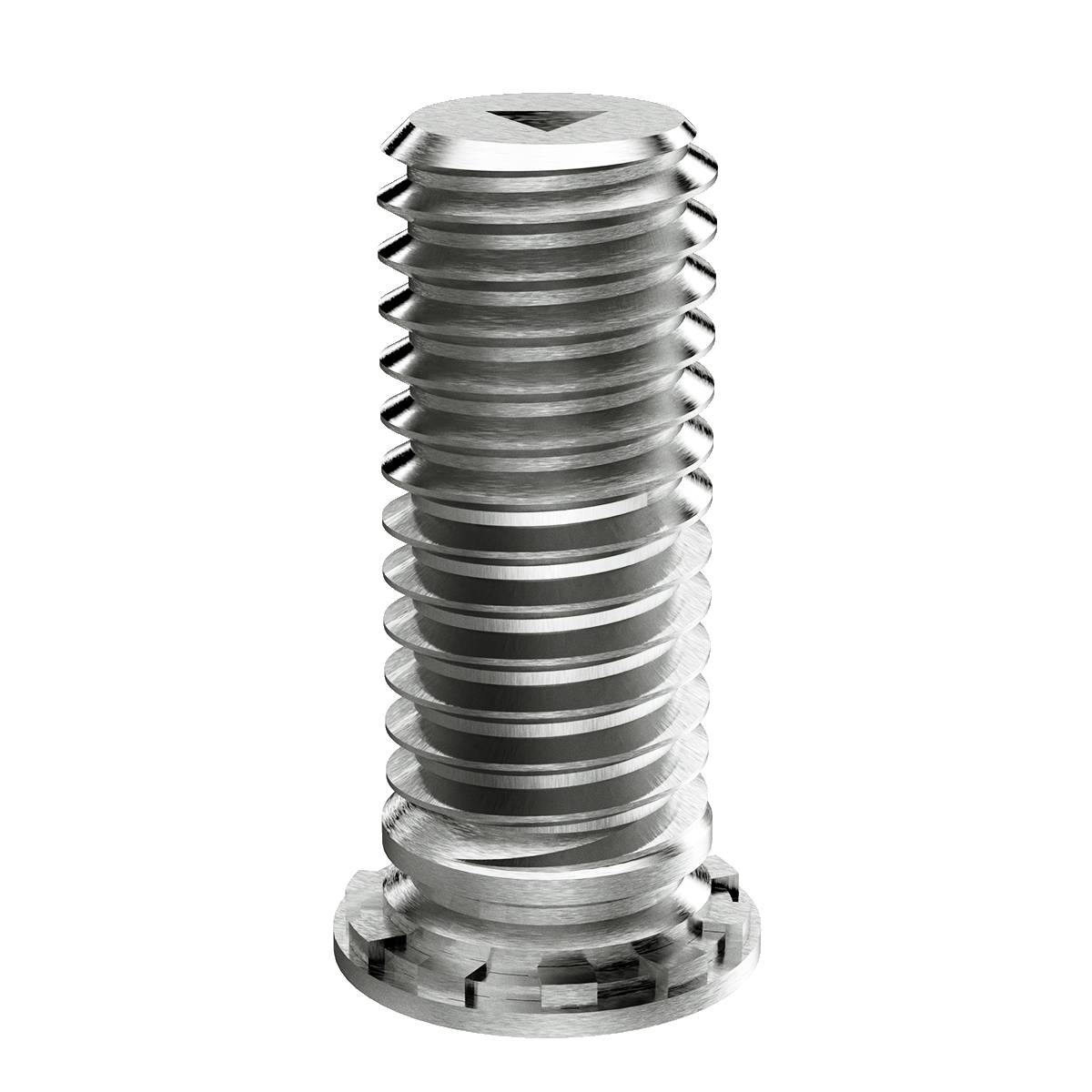 Self-Clinching Stud, For SS, A286 Stainless Steel, Passivated, 10-32 x 1.500, 100 Pack