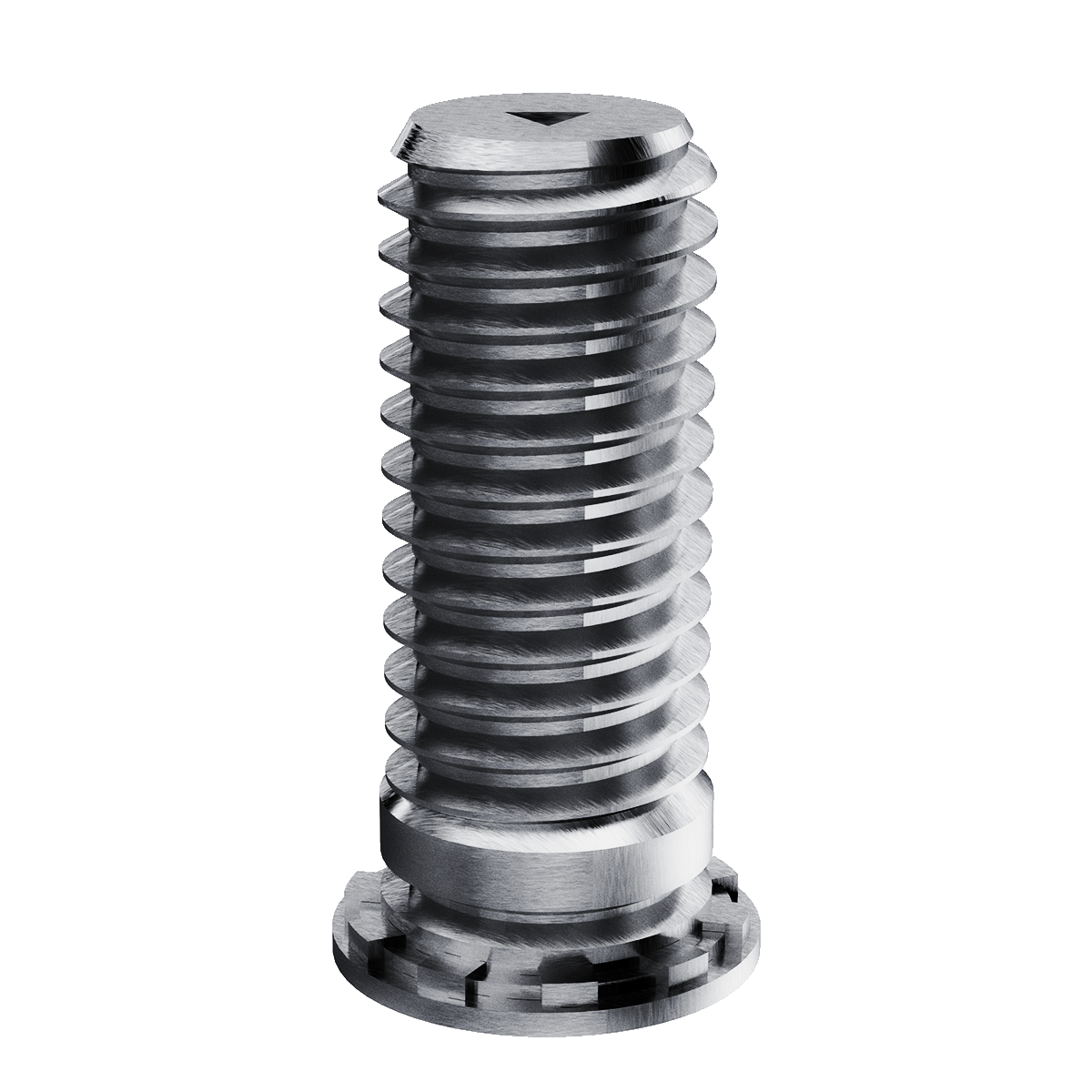 Self-Clinching Stud, For SS, 400 Series Stainless Steel, Passivated, Metric, M6x01.0 x 12, 50 Pack