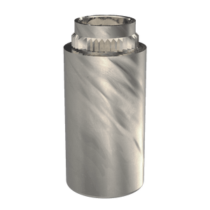 Broaching Standoff, Flare Mounted, Brass CDA-360, Electro Tin, Metric, M3x0.5 x 16, 100 Pack