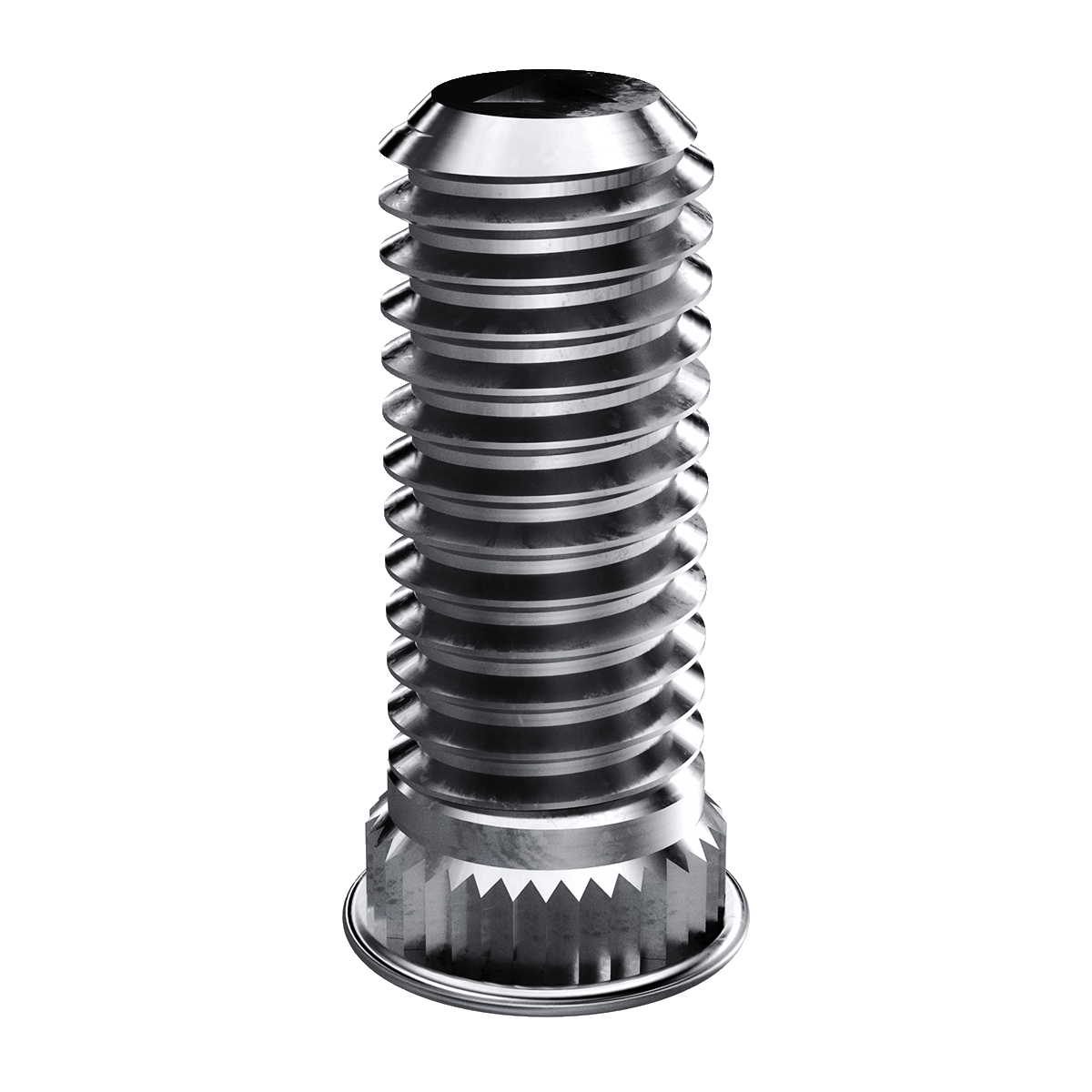 Broaching Stud, Phosphor Bronze CDA-510, Electro Tin, Metric, M5x0.8 x 15, 100 Pack