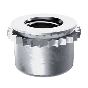 Self-Clinching Nut, Top Collar Lock Self-Clinching Nut, Steel, Zinc Clear, 10-32, 100 Pack