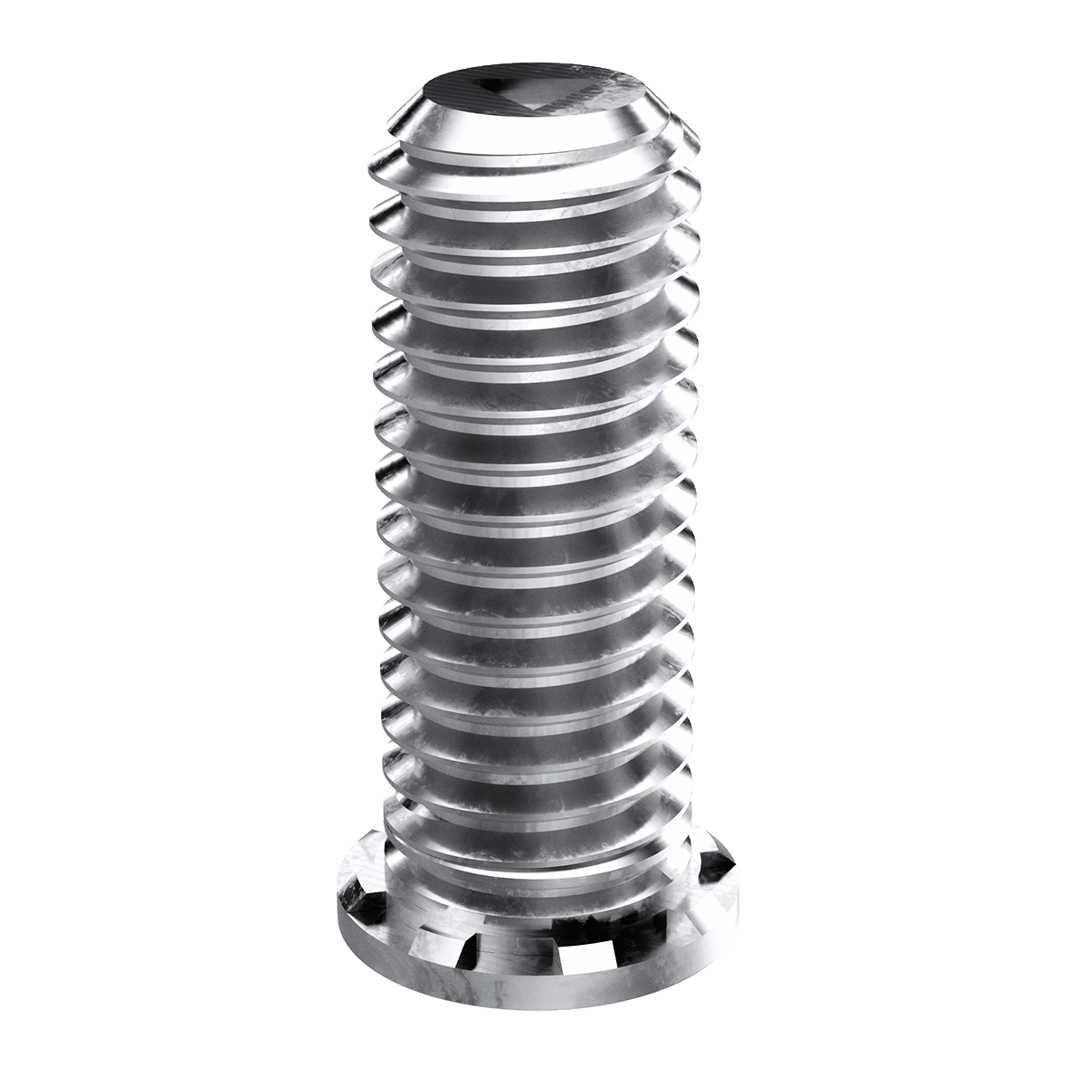 Self-Clinching Stud, Non-Flush Head, 300 Series Stainless Steel, Passivated, 10-24 x 0.375, 100 Pack