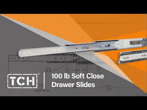16-inch Soft-close Steel 100 Lbs Drawer Slides (Pair) - Full-extension