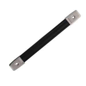 Large Strap Handle Black with Nickel End Caps