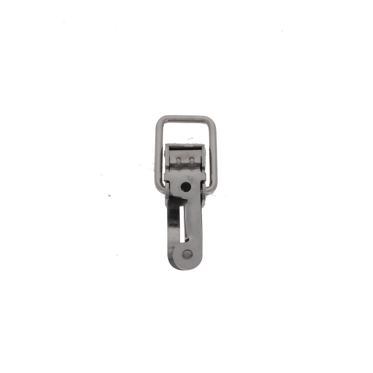 Stainless Steel Compact Pad lockable Straight loop Drawlatch, back view