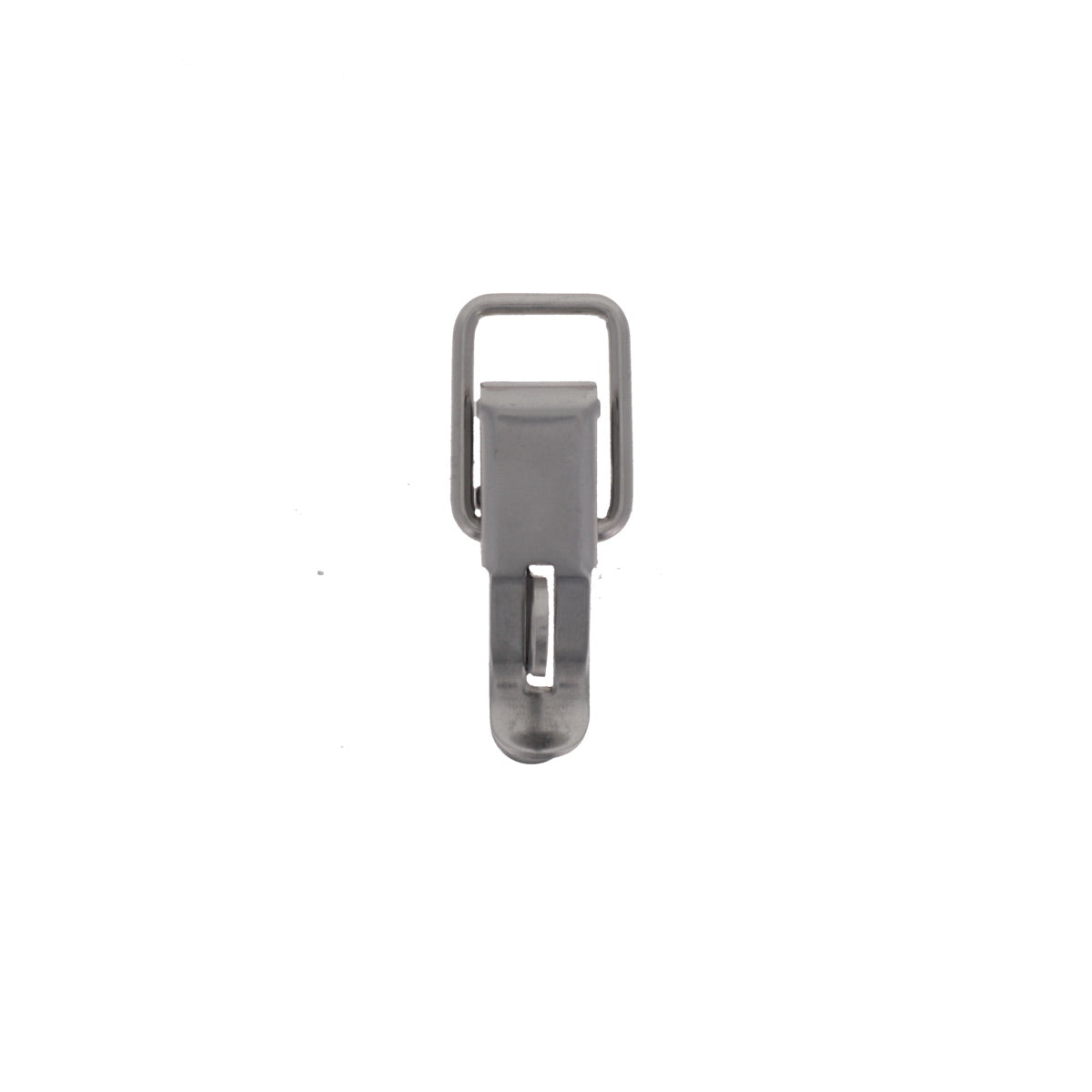 Stainless Steel Compact Pad lockable Straight loop Drawlatch, Front View
