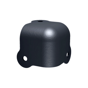 3-Leg Flat Cabinet Corner, Black