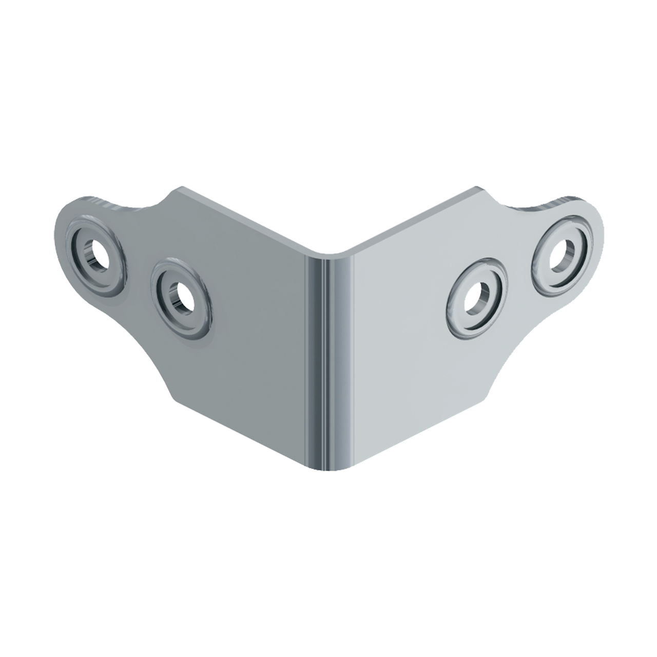 Four-Hole Clamp With Rivet Protectors, 3/4 view