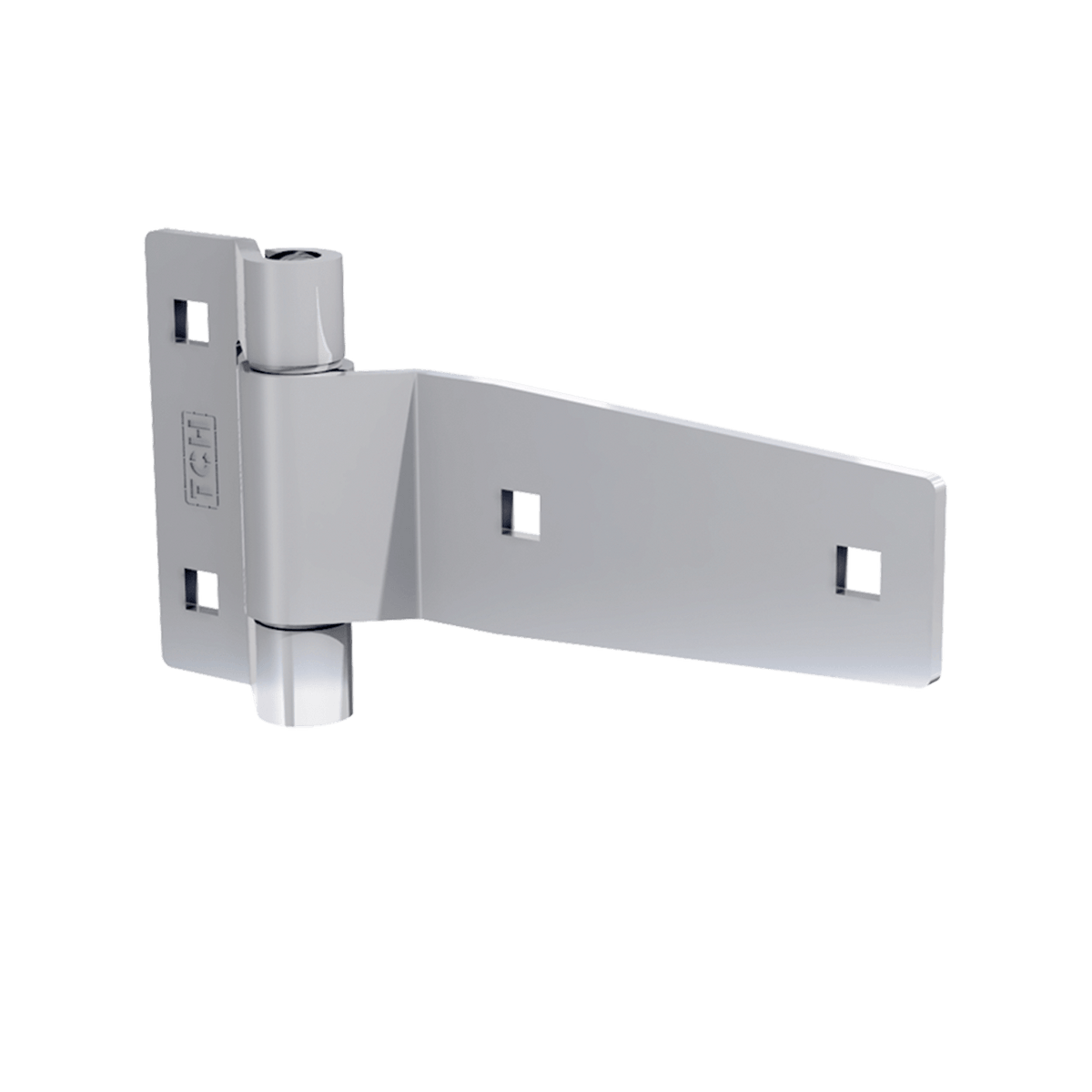 3&quot; Polished Stainless Steel Strap Hinge, 3/4 view