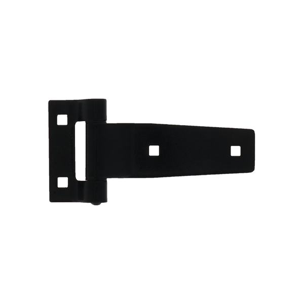 3" Black stainless steel strap hinge, front view