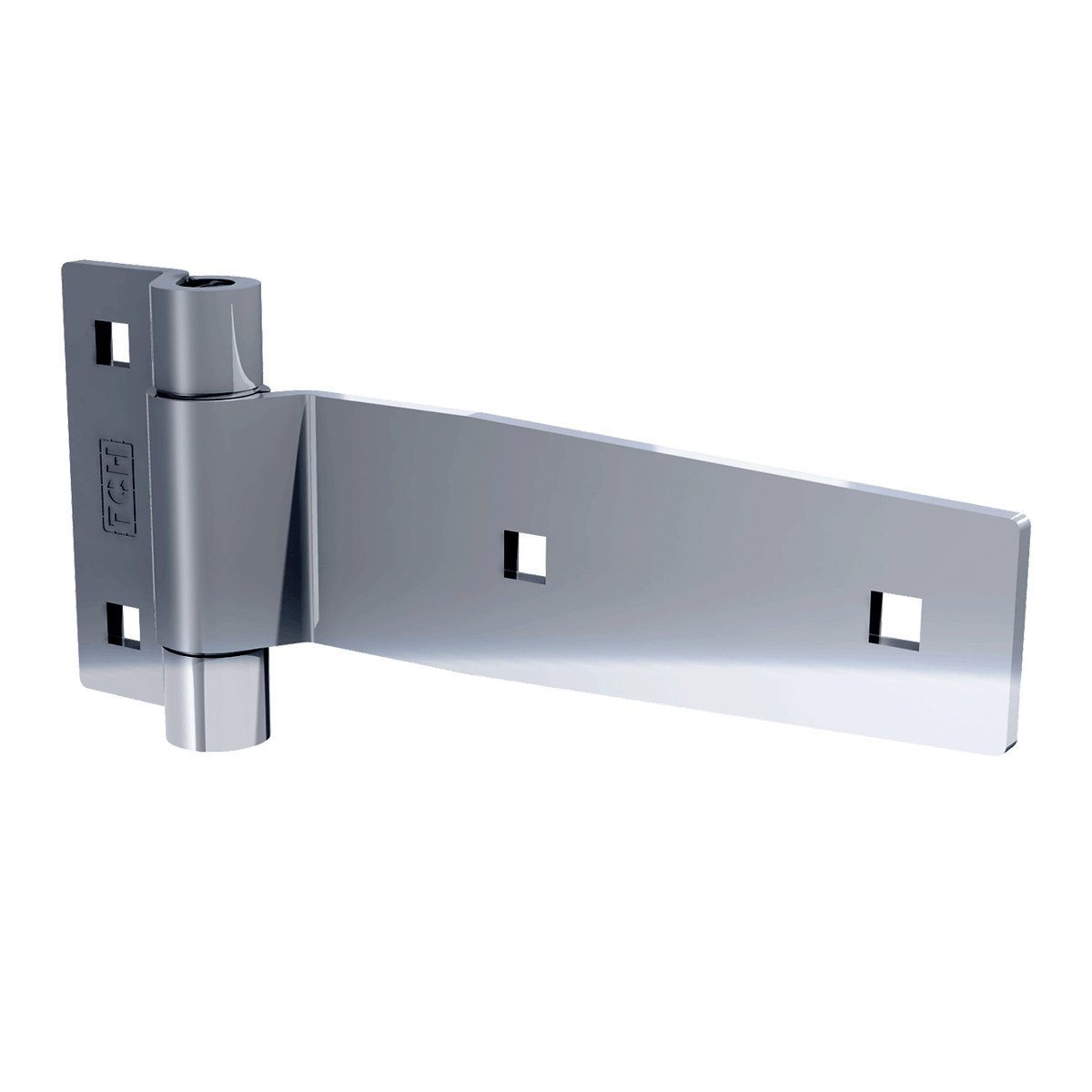 5&quot; Polished Stainless Steel Strap Hinge, 3/4 view
